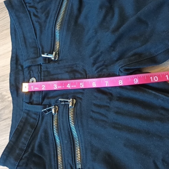 Carmar stretch black moto zipper jeans size 26 - Picture 9 of 10